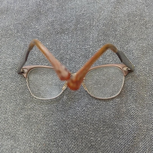 Vintage 1960s brown metal horn rim glasses - Picture 6 of 7